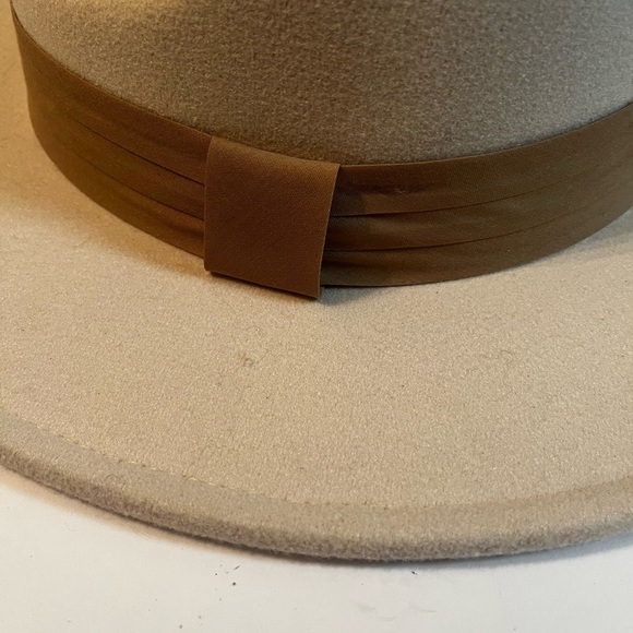 TERESSA FOGLIA Curateur Lynn Rachel Zoe Fedora Boho Rancher Felt Ivory Hat - Picture 5 of 8